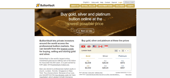 Trading en BullionVault